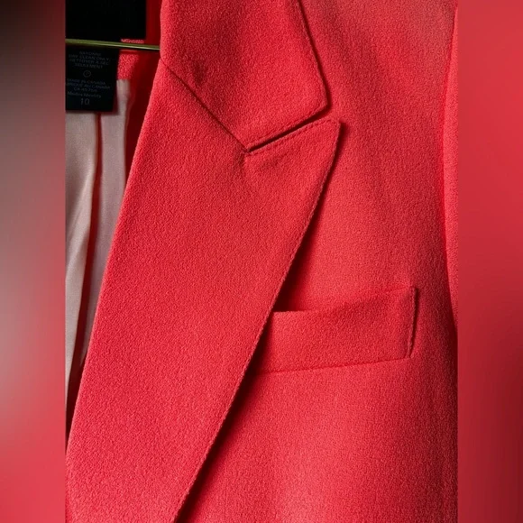 SMYTHE | Tailored Blazer in Neon Tangerine - Picture 5 of 8